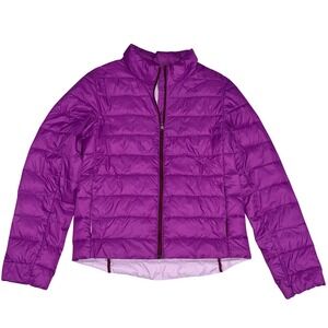 Old Navy Active Puffer‎ Jacket Girls XXL 16 Beetroot Purple Packable Zip Pockets